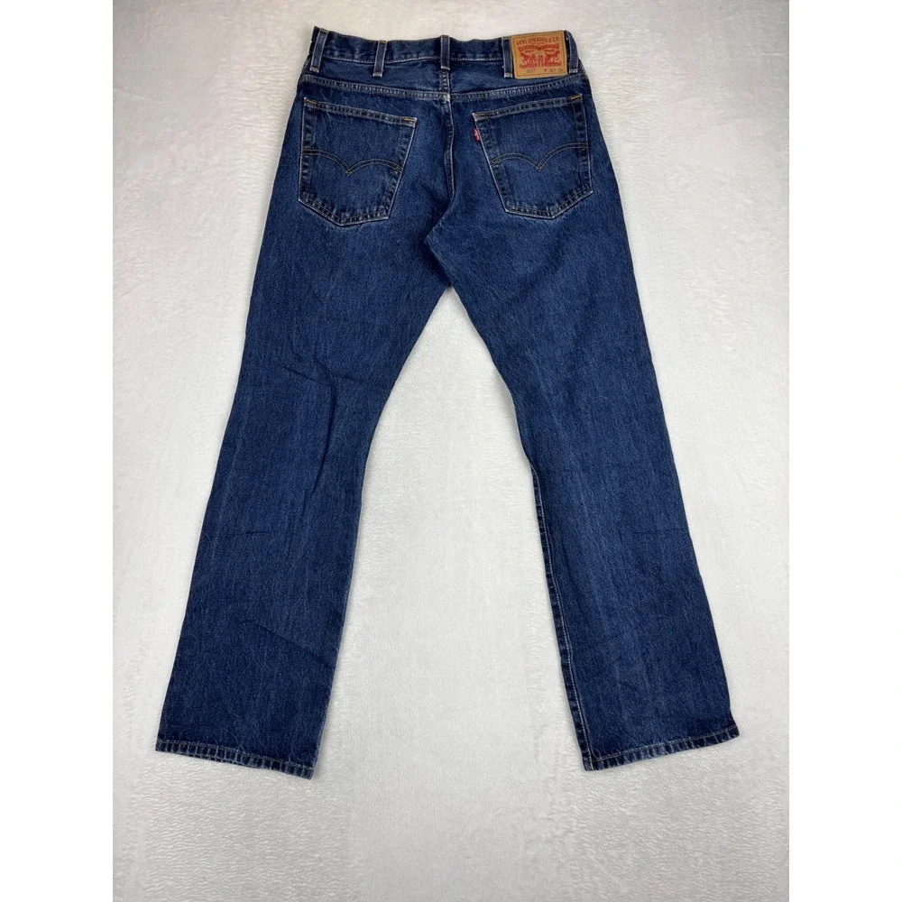 Levis 517 Mens 32x32 Bootcut Jeans Dark Indigo Western Wash Vintage Style Denim